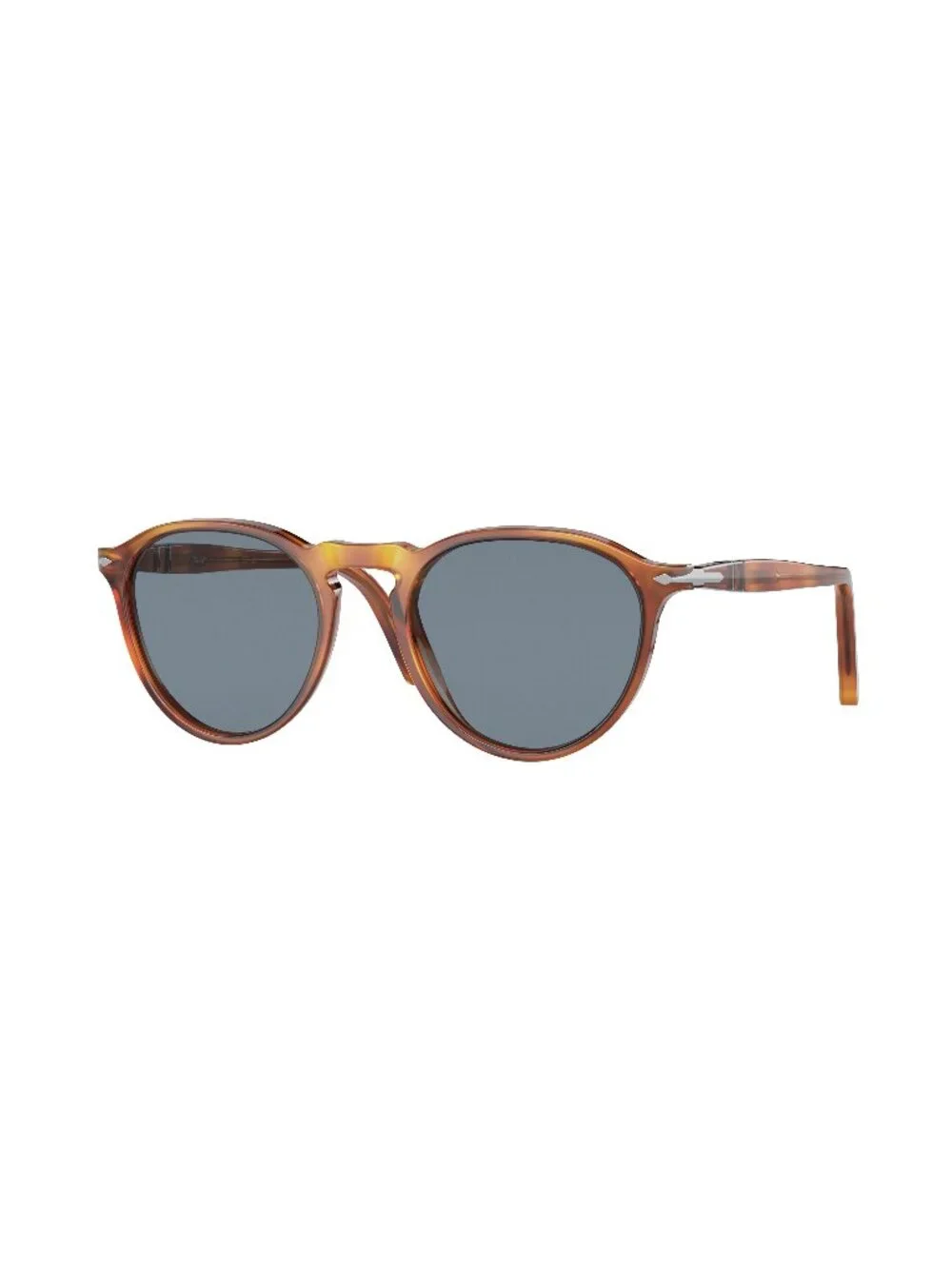 New Persol Unisex Sunglasses Brown Blue Lens Acetate Frame PO3286S 96 56 53